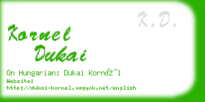 kornel dukai business card